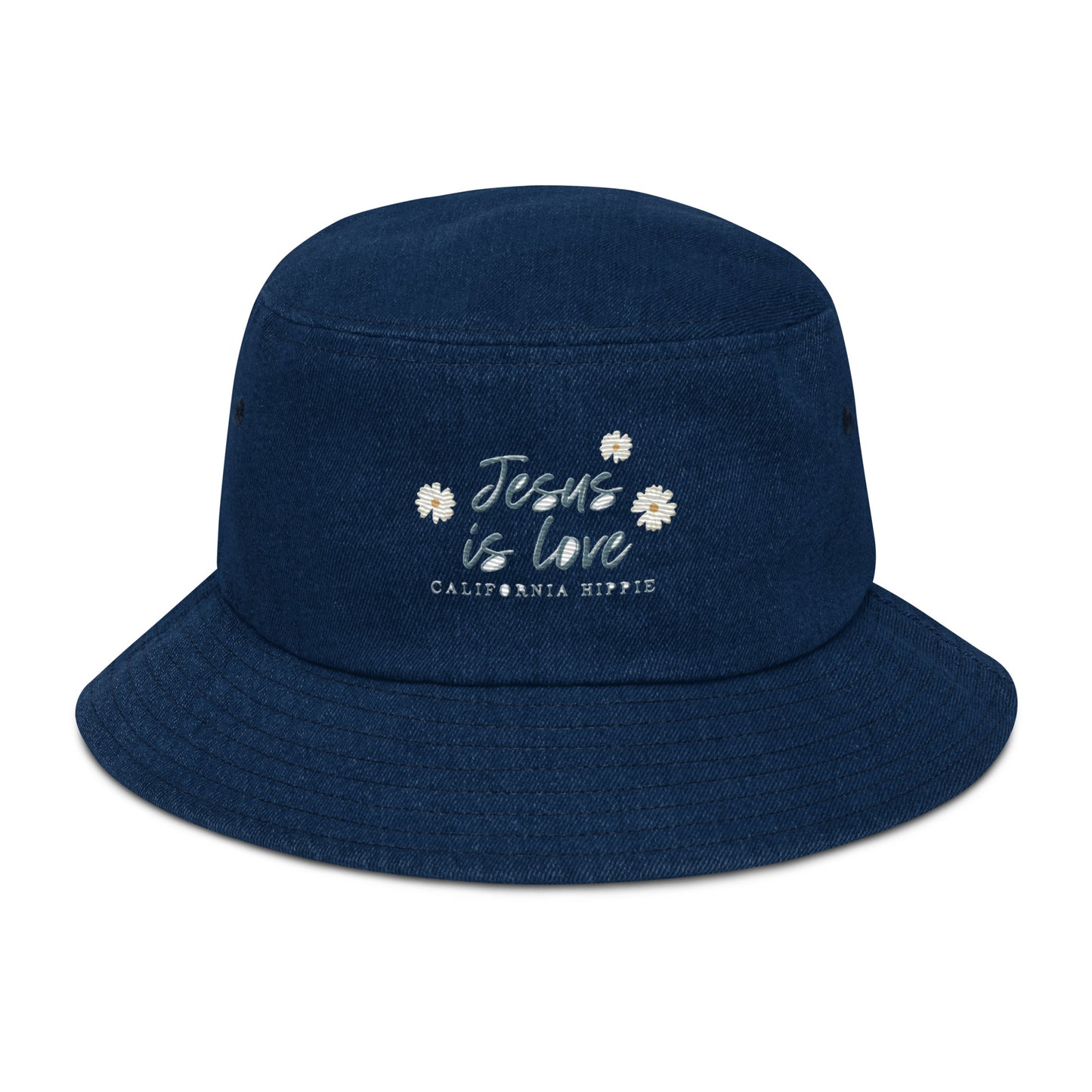 Denim Jesus is Love Bucket Hat