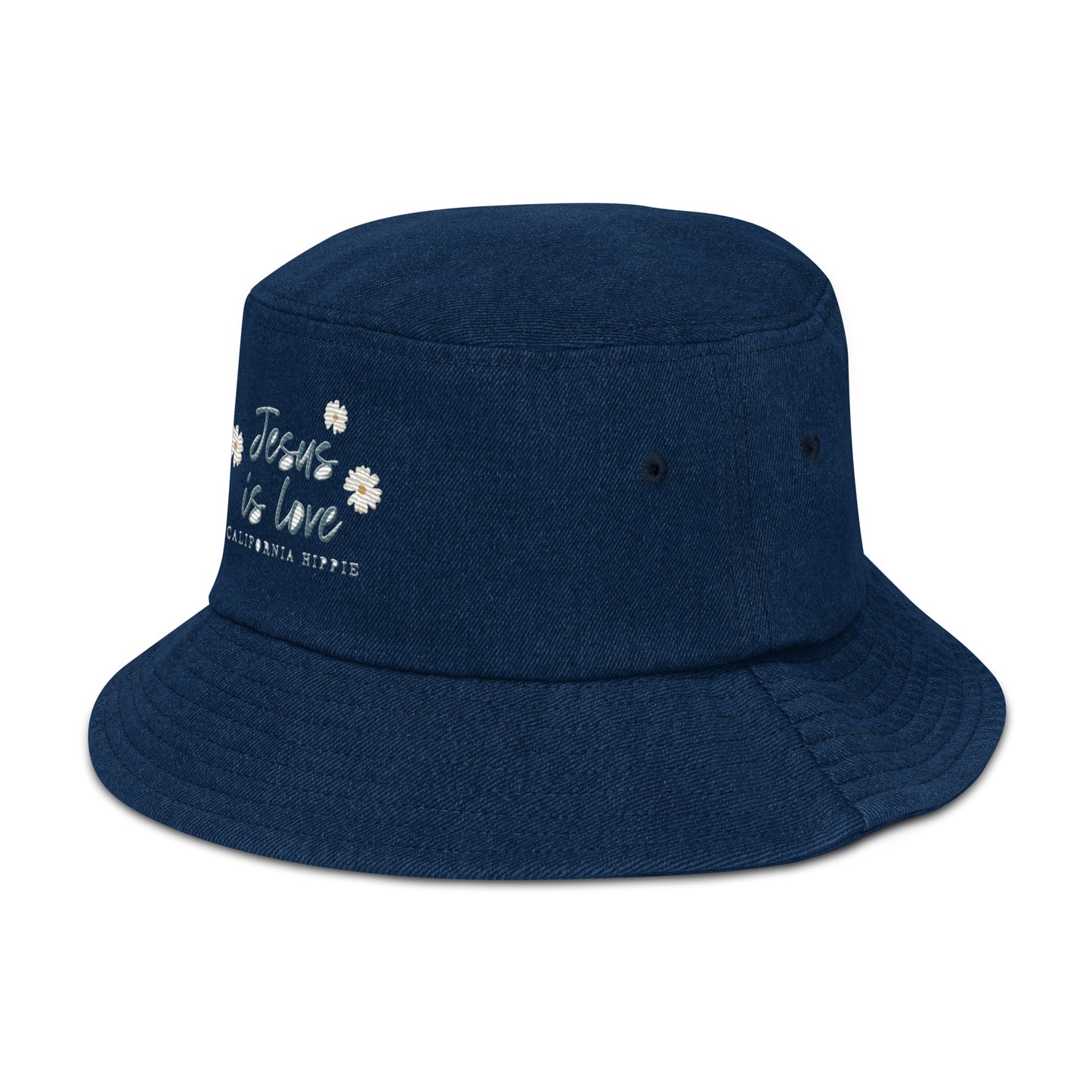 Denim Jesus is Love Bucket Hat