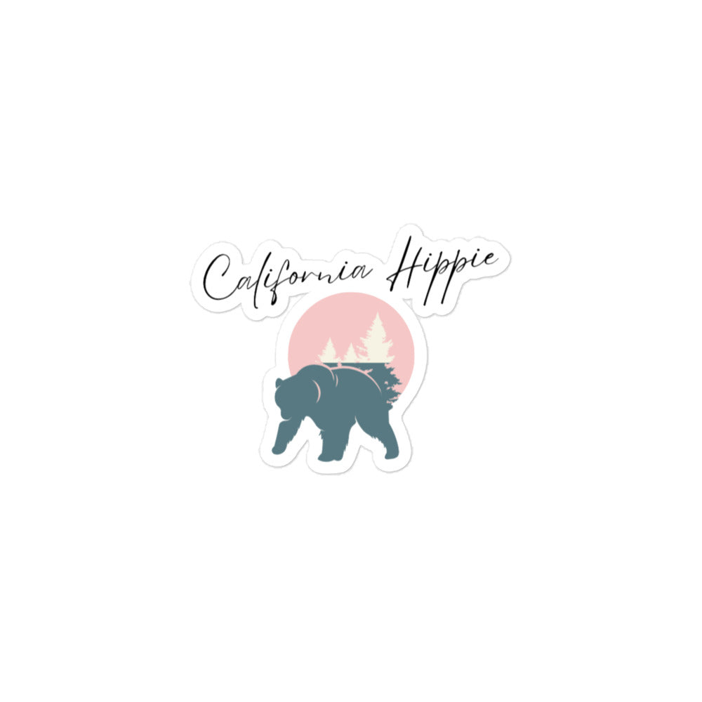 California Hippie Bubble-Free Stickers